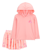 Toddler 2-Piece UPF 50+ Sun Protection Moisture Wicking Active Pullover & Skort Set - Coral
, image 1 of 9 slides