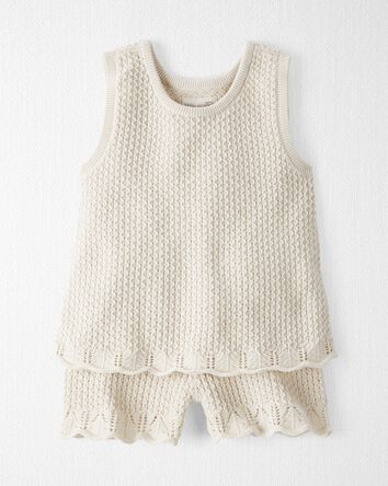 Toddler Girl 2-Piece Organic Cotton Sweater Knit Set, 