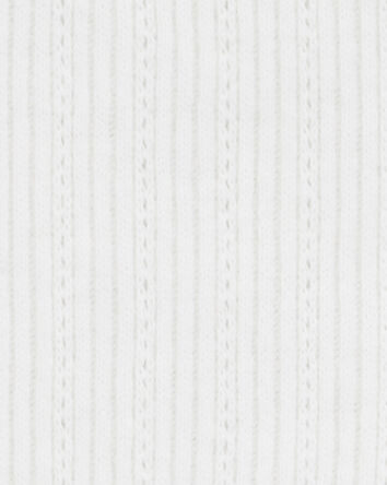 Kid Pointelle Baby Tee - White, 