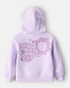 Toddler Girl 2-Piece DayDream Fleece Flower Graphic Long-Sleeve Hoodie & Pant Set - Purple, image 5 of 8 slides