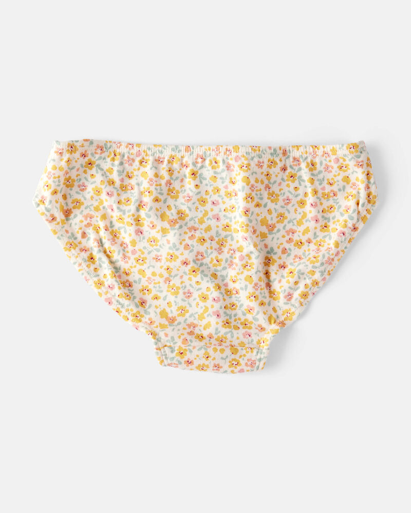 Girls 7-Pack Heart Floral Bikini Underwear - Blue/Purple, image 2 of 3 slides