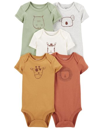 Baby 5-Pack Short-Sleeve Bodysuits, 