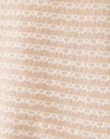 Boys Coastal Striped Knit Polo Shirt - Khaki, 