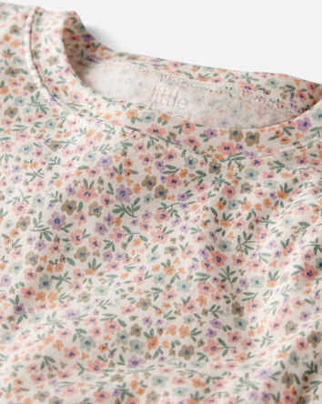 Kid Floral Print Organic Cotton 2-Piece Pajamas, 