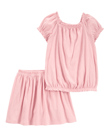 Kid 2-Piece Top & Skort Set - Pink, 
