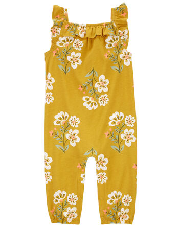 Baby Floral Cotton Jumpsuit, 