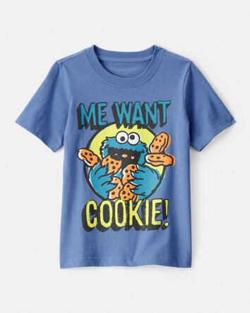 Toddler Boy Sesame Street Cookie Monster Short-Sleeve Graphic Tee - Blue, 
