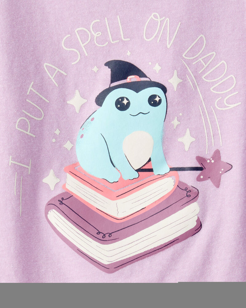 Toddler Girl I Put A Spell On Daddy Short-Sleeve Graphic Tee - Purple, image 2 of 3 slides