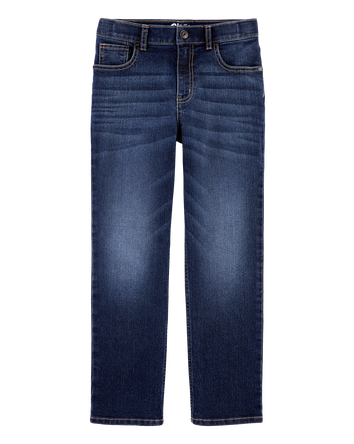 Kid Slim Classic Fit True Blue Wash Jeans, 