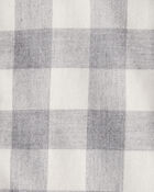 Toddler Boy Plaid Cotton Long-Sleeve Button-Down Shirt - Grey, image 2 of 3 slides