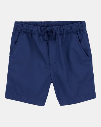 Boys Pull-On Poplin Shorts - Navy, 