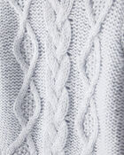 Toddler Girl Metallic Cable Knit Long-Sleeve Sweater - Blue, image 2 of 4 slides