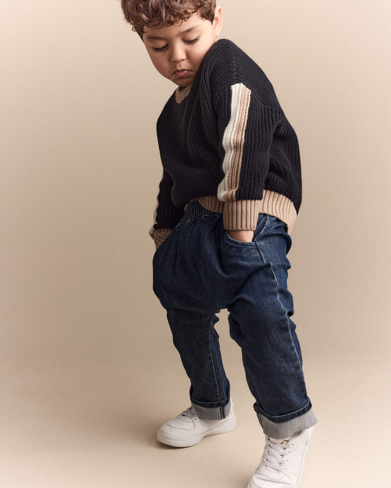 Toddler Playground Pant in Denim - Blue, image 4 of 7 slides