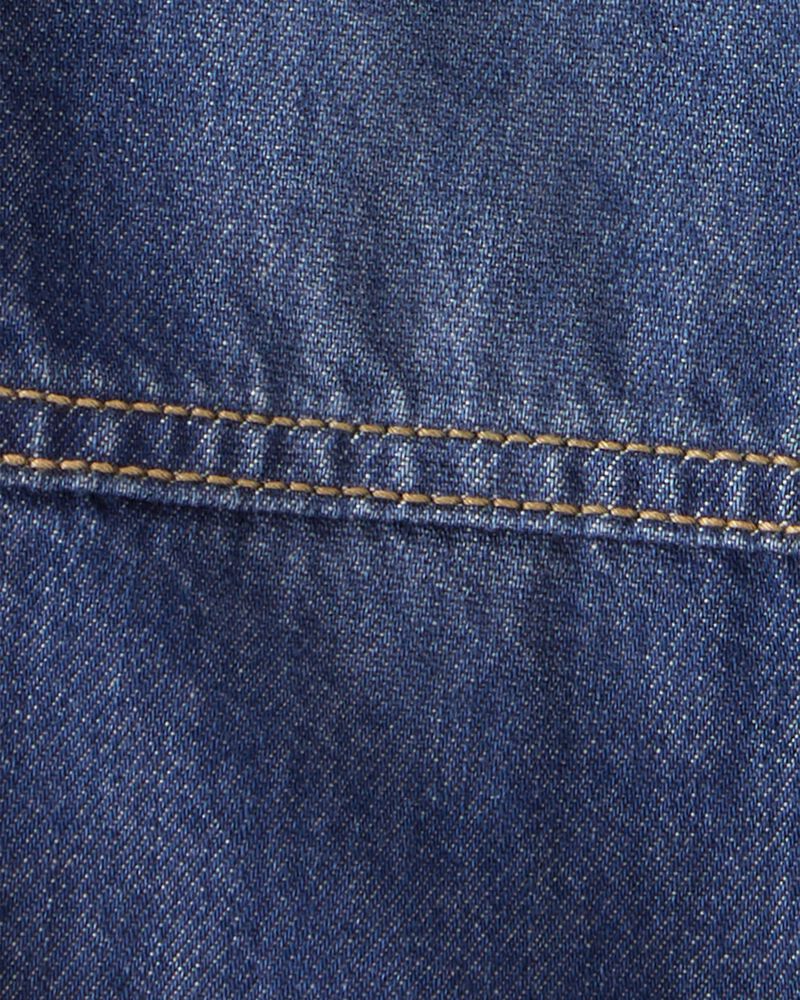 Baby Boy  Pull-On Wide-Leg Denim Jeans - Dark Wash, image 3 of 4 slides