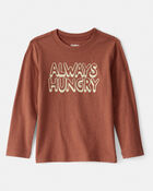 Toddler Boy Always Hungry Long-Sleeve Graphic Tee - Brown, image 1 of 3 slides