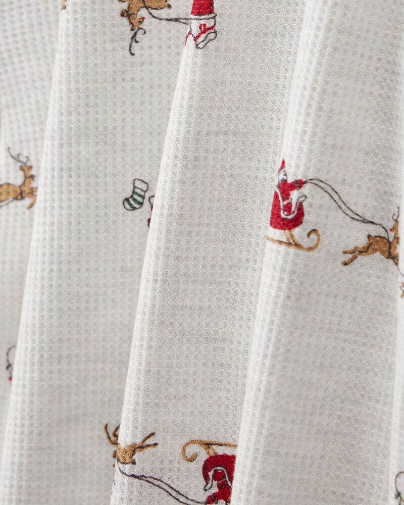 Toddler Santa Sleigh PurelySoft Long-Sleeve 2-Piece Pajamas - Grey, image 2 of 5 slides