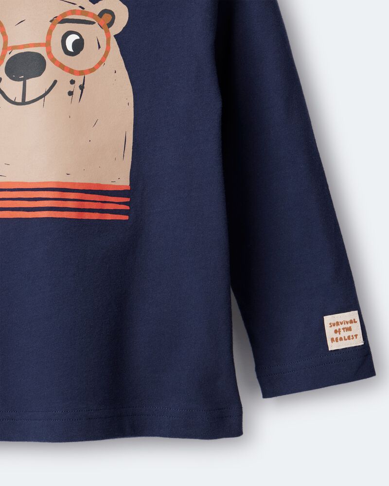 Toddler Boy Otter Long-Sleeve Relaxed Graphic Tee - Navy, image 7 of 7 slides