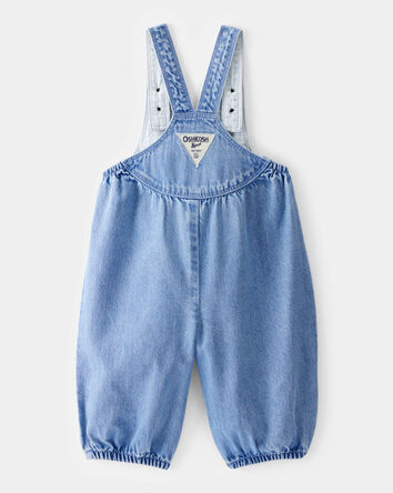 Baby  Vintage Inspired Chambray V-Neck Overalls  - Nostalgia Wash, 