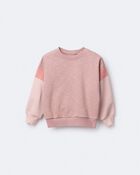 Toddler Girl Colorblock Dolman-Sleeve Sweatshirt - Mauve, image 2 of 6 slides