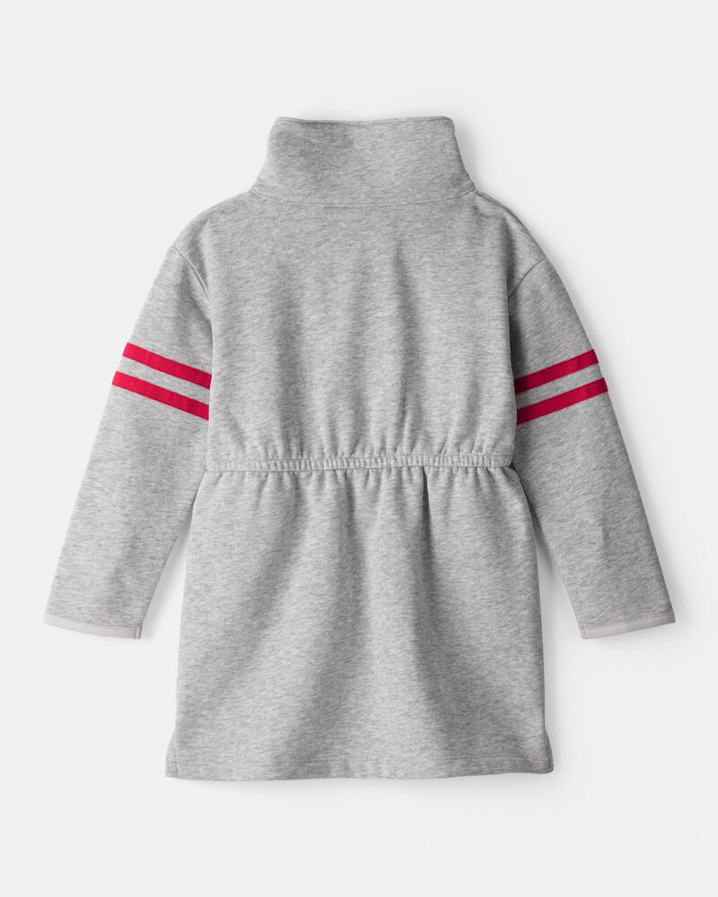 Toddler Girl DayDream Fleece Mock Neck Long-Sleeve Dress - Grey, image 3 of 6 slides