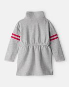 Toddler Girl DayDream Fleece Mock Neck Long-Sleeve Dress - Grey, image 3 of 6 slides