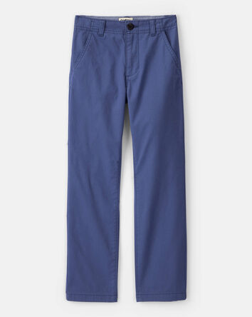 Boys Flat Front Fashion Pants - Blue, 