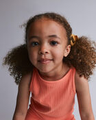 Toddler Girl Ribbed Playtime Tank Top - Coral, image 1 of 5 slides