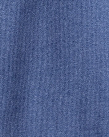 Girls Short-Sleeve French Terry Jumpsuit - Blue, 