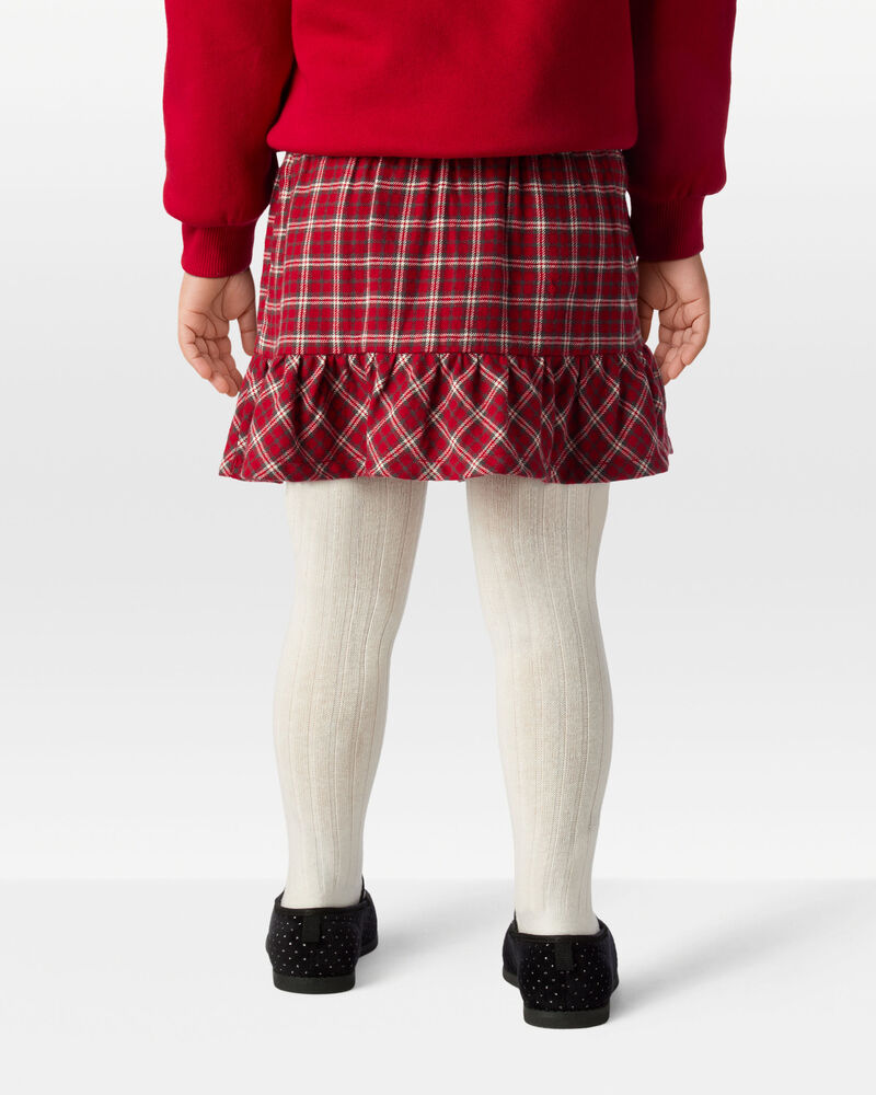 Toddler Girl Plaid Cotton Skort - Red, image 6 of 8 slides