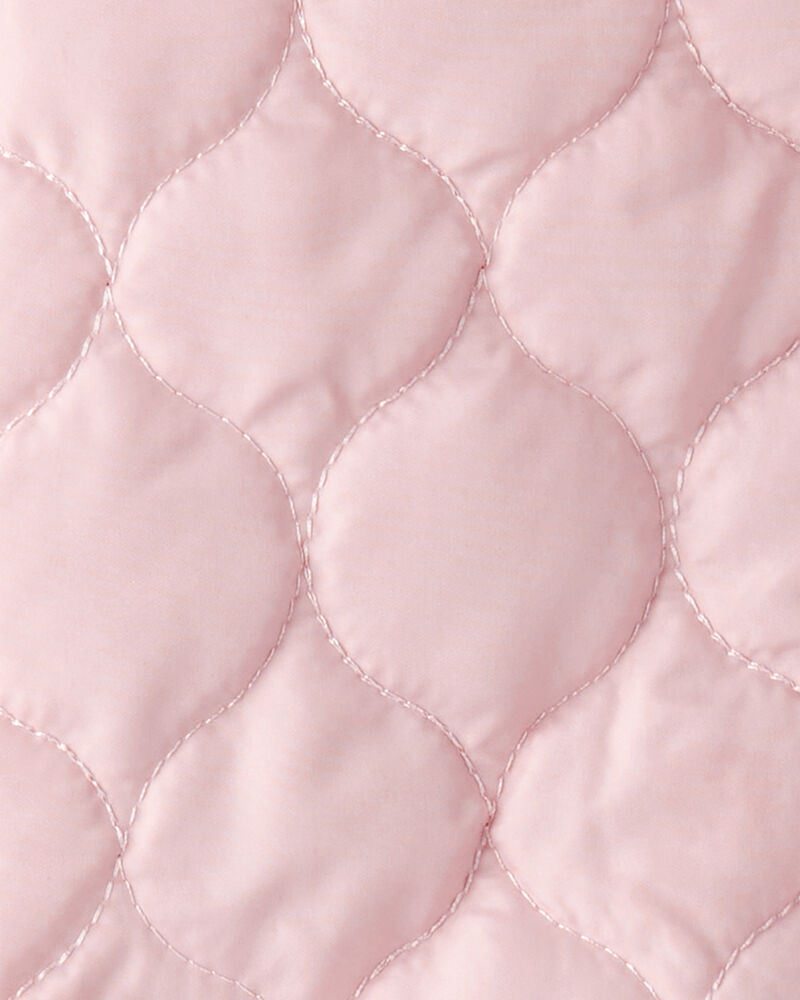 Toddler Girl Long-Sleeve Midweight Quilted Jacket - Pink, image 3 of 3 slides