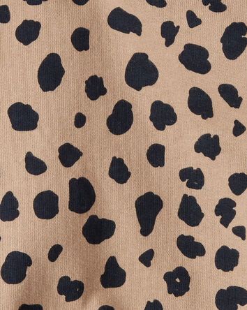 Baby Leopard Hooded Long-Sleeve Bubble Romper - Brown, 