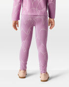 Toddler Girl Cotton Heart Stretch Leggings - Purple, image 4 of 6 slides