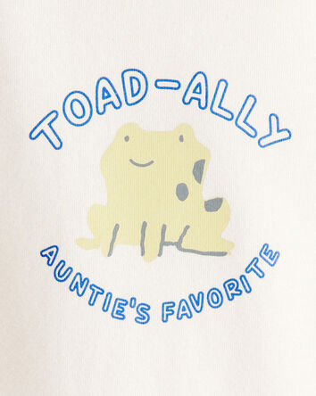 Baby Aunts Favorite Cotton Long-Sleeve Graphic Bodysuit - Ivory, 