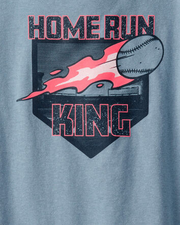 Boys Baseball Long-Sleeve Graphic Tee - Blue, 