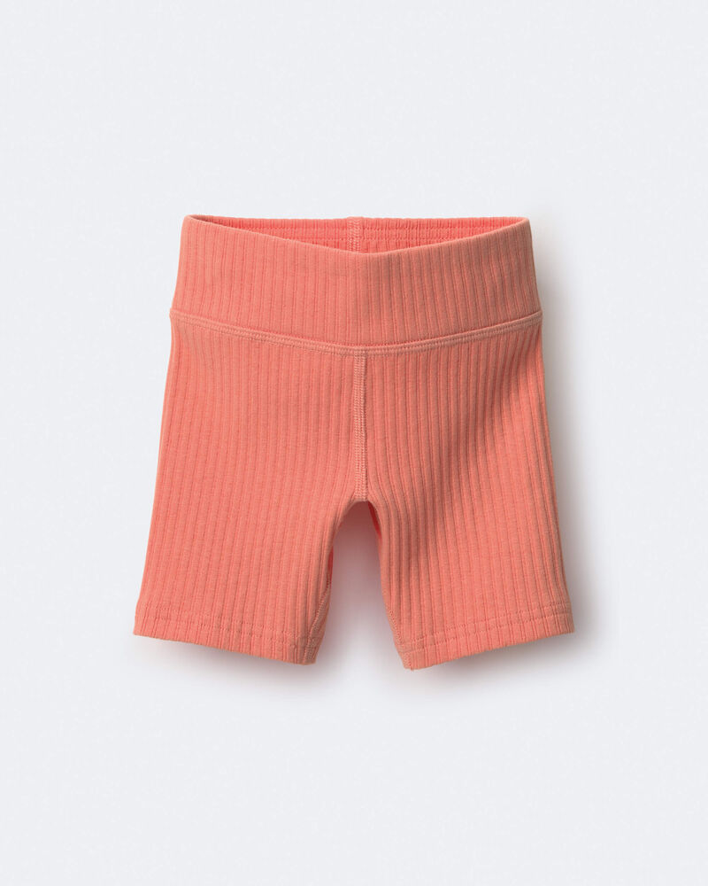 Toddler Girl Brooklyn Bike Shorts - Coral, image 2 of 6 slides