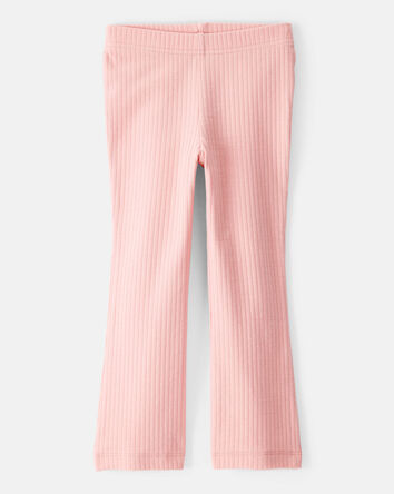 Toddler Girl Cotton Flare Leggings - Pink, 
