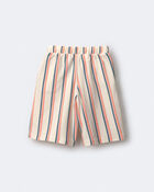 Toddler Girl Wide-Leg Capri Pant in Stripes - Cream, image 6 of 7 slides