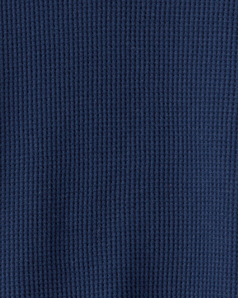 Baby Boy Thermal Long-Sleeve T-Shirt - Green/Navy, image 2 of 3 slides