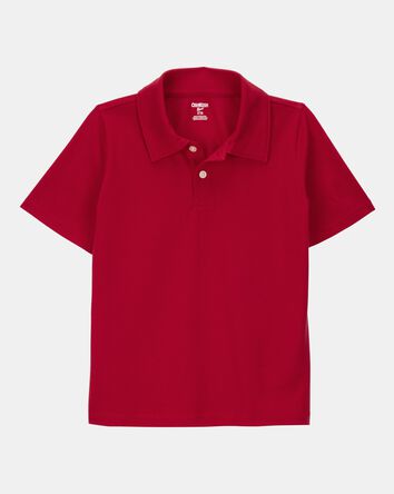 Boys Pique Uniform Polo Shirt - Red, 
