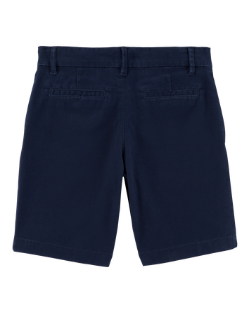 Girls Stretch Chino Shorts - Navy, 