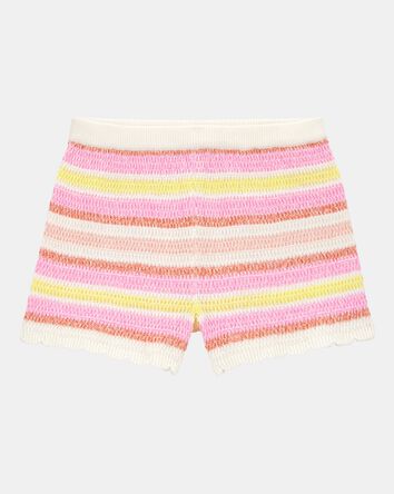 Kid Striped Crotchet Knit Shorts, 