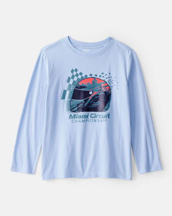 Boys Miami Circuit Long-Sleeve Graphic Tee - Blue, 
