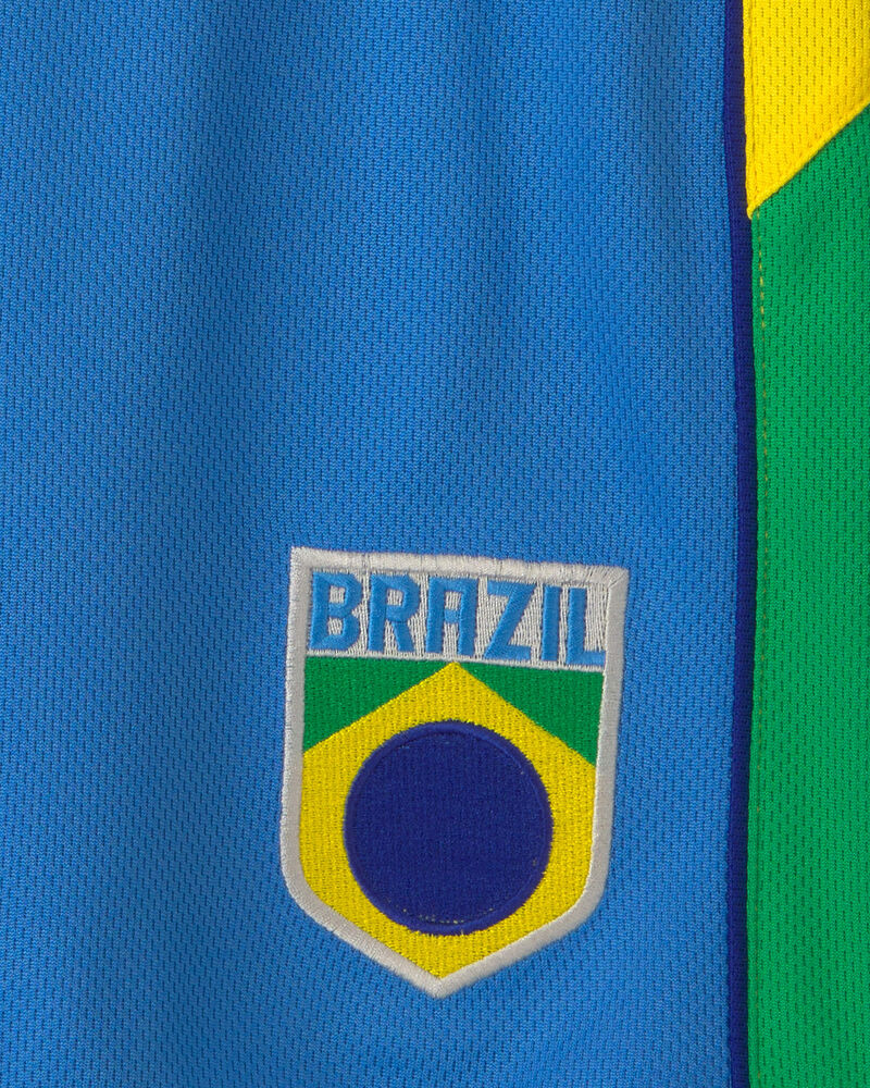 Kids Umbro Brazil Mesh Soccer Shorts - Blue/Yellow/Green, image 4 of 5 slides