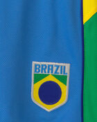 Kids Umbro Brazil Mesh Soccer Shorts - Blue/Yellow/Green, image 4 of 5 slides