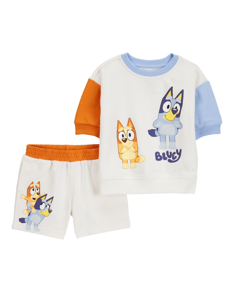 Baby 2-Piece Bluey French Terry Outfit Set - Cream, image 1 of 2 slides