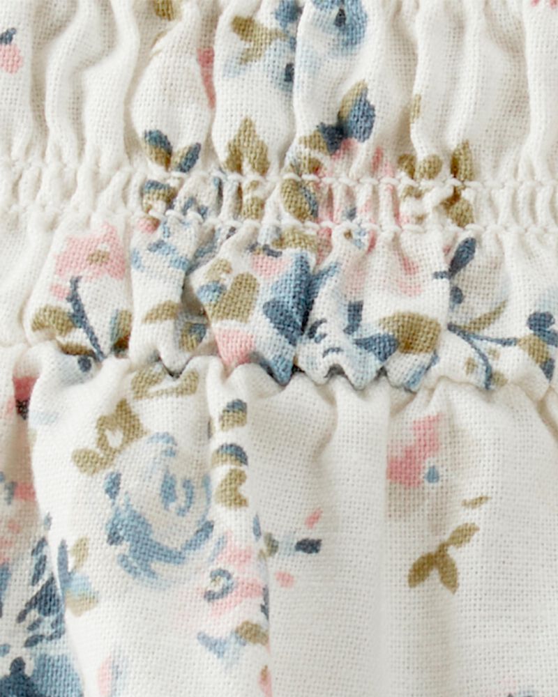 Baby Girl Floral-Print Linen Bubble Made with Organic Cotton, image 3 of 5 slides