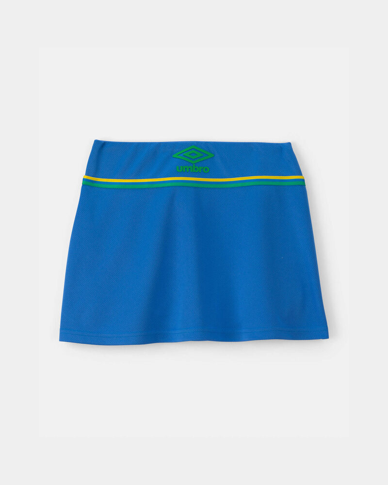 Girls Umbro Brazil Active Skort - Blue/Yellow/Green, image 2 of 4 slides