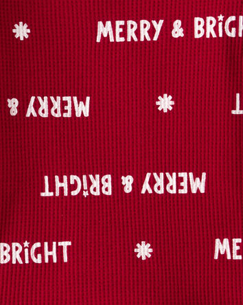 Baby Merry & Bright Christmas Cotton Long-Sleeve 2-Piece Pajamas - Red, 
