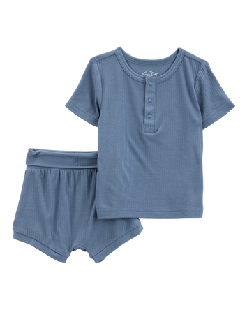 Baby Boy 2-Piece PurelySoft Outfit Set - Navy, 