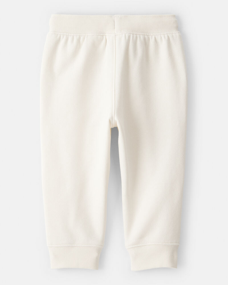 Baby Girl 2-Piece Hooded Zip-Up Jacket & Joggers Set - Cream, image 6 of 7 slides